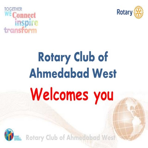 Rotary Club of Ahmedabad West - Lets Connect to the Future