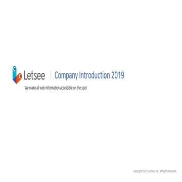 (Letsee) Company Introduction ver 2019_06_17