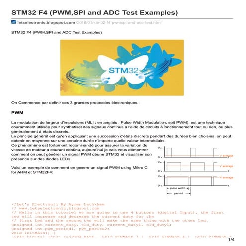 STM32 F4 (PWM,SPI And ADC Test Examples)