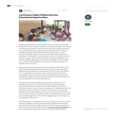 Educational Empowerment for Underprivileged Children in India | PDF