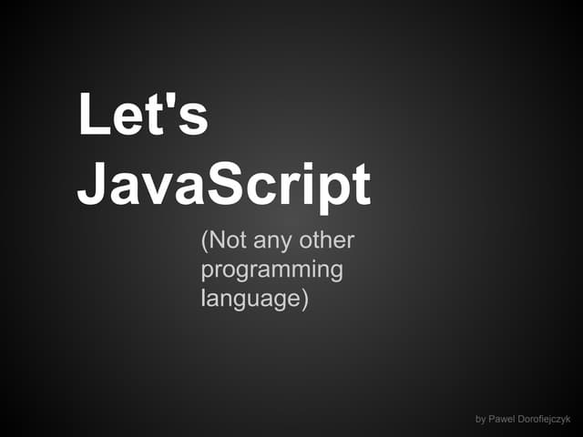 Let's JavaScript