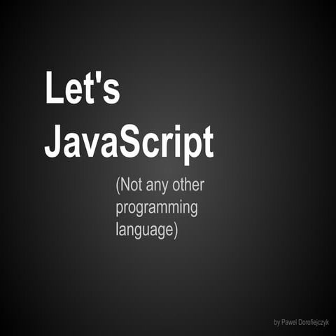 Let's JavaScript | PDF