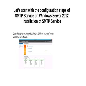 Let’s start with the configuration steps of smtp