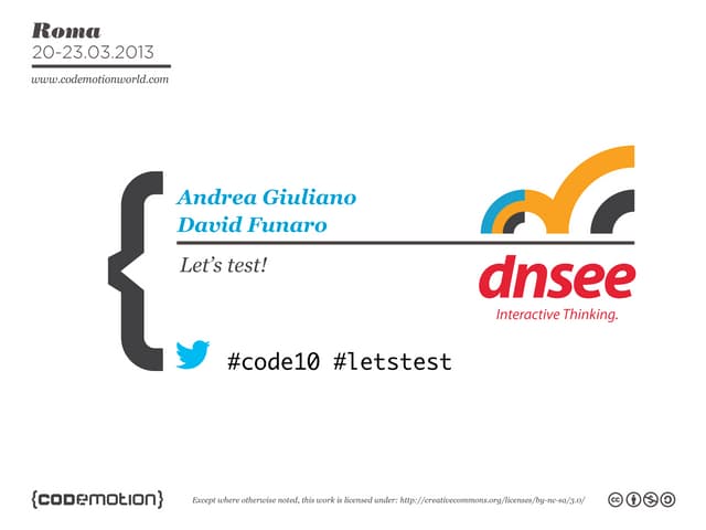 Let's test!