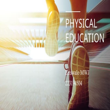 Physical Education Principles of training
