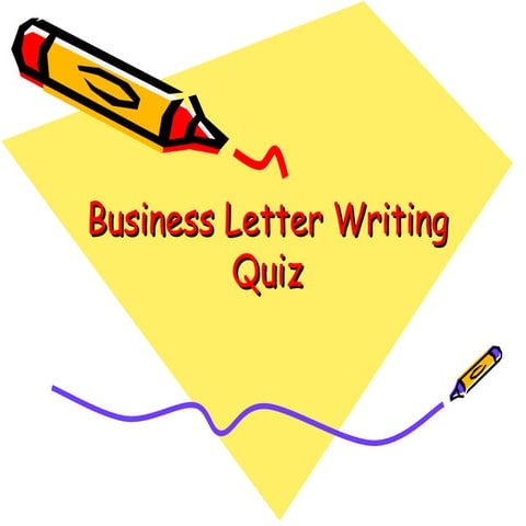 Letter writing quiz (qwizdom)