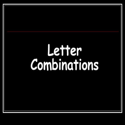 Letter Combinations