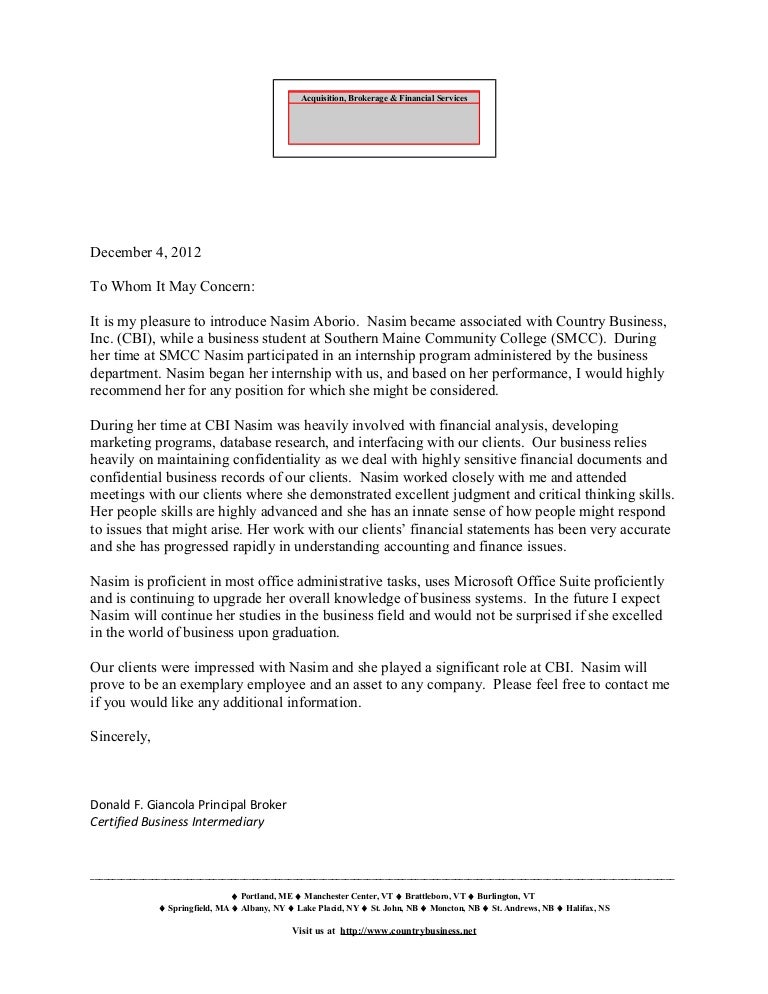 letter of recommendation don giancola principal business letter of recommendation principal position