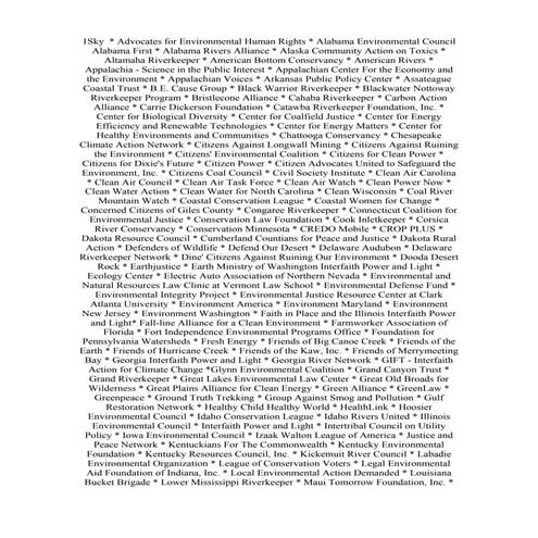 List of Environmental Groups - Environmental Integrity Project  