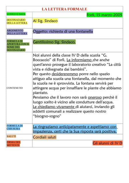Lettera formale