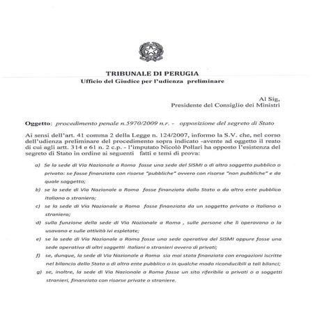 Traffico rifiuti, il documento riservato su Giorgio Comerio | PDF