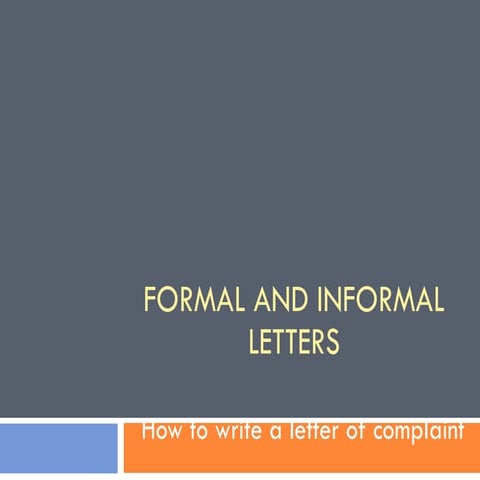 Letter complaint