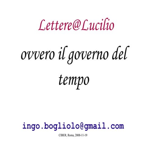 Lettere@Lucilio