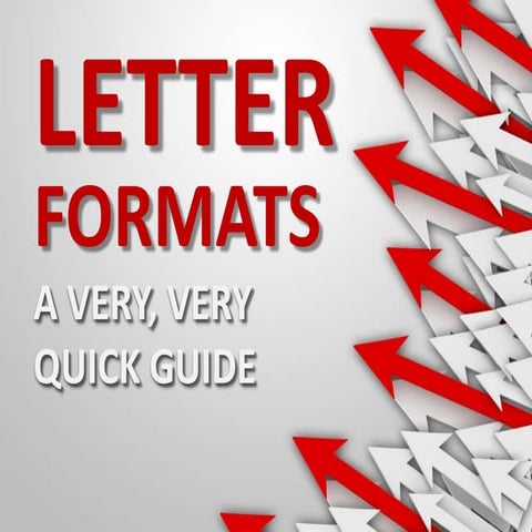 Letter Formats - A very very quick guide