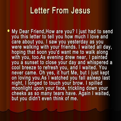 Letter from jesus