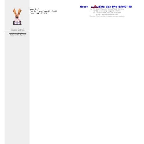 Letterhead Recon Exist 2 | DOC