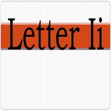Letter Ii and Letter Jj