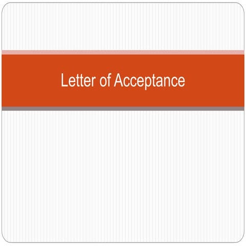 Letter of acceptance