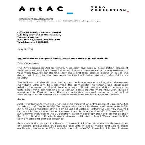 Letter ofac potrnov | PDF