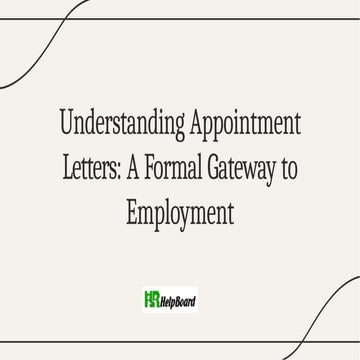 Letter of Appointment, Appointment Letter