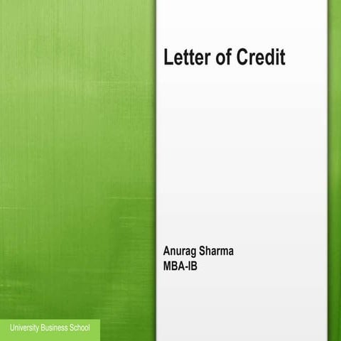 Letter of credit