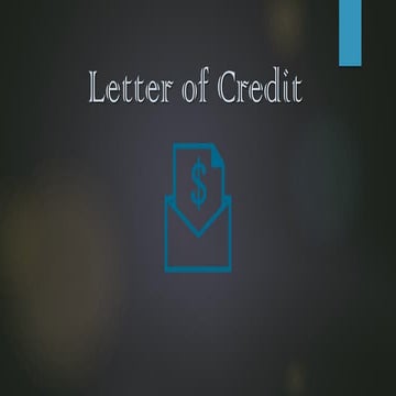 Letter of Credit