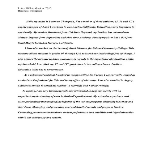 Letter of introduction 2015