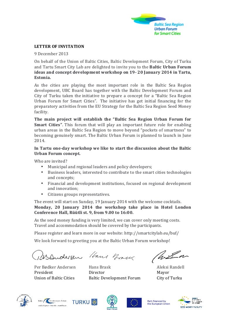 Letter of invitation