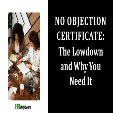 Letter of No Objection, No Objection Certificate