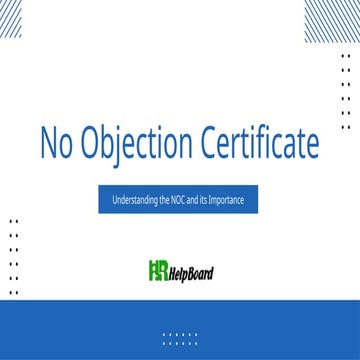 Letter of No Objection, NOC Letter, No Objection Certificate