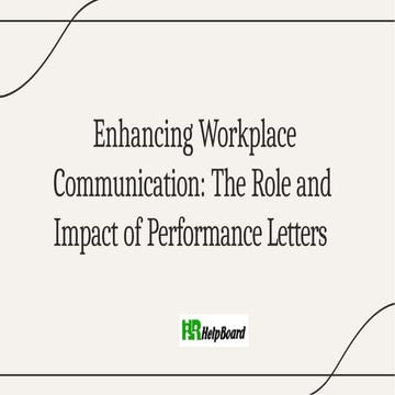 Letter of Performance, Performance Letter Sample | PPTX