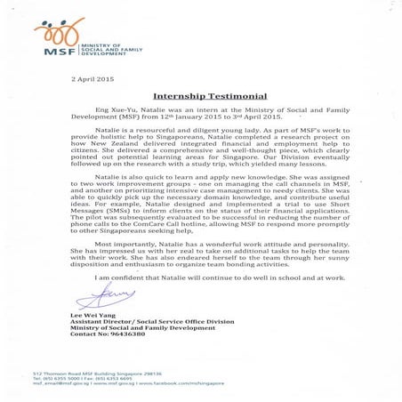 Letter of Recommendation | PDF