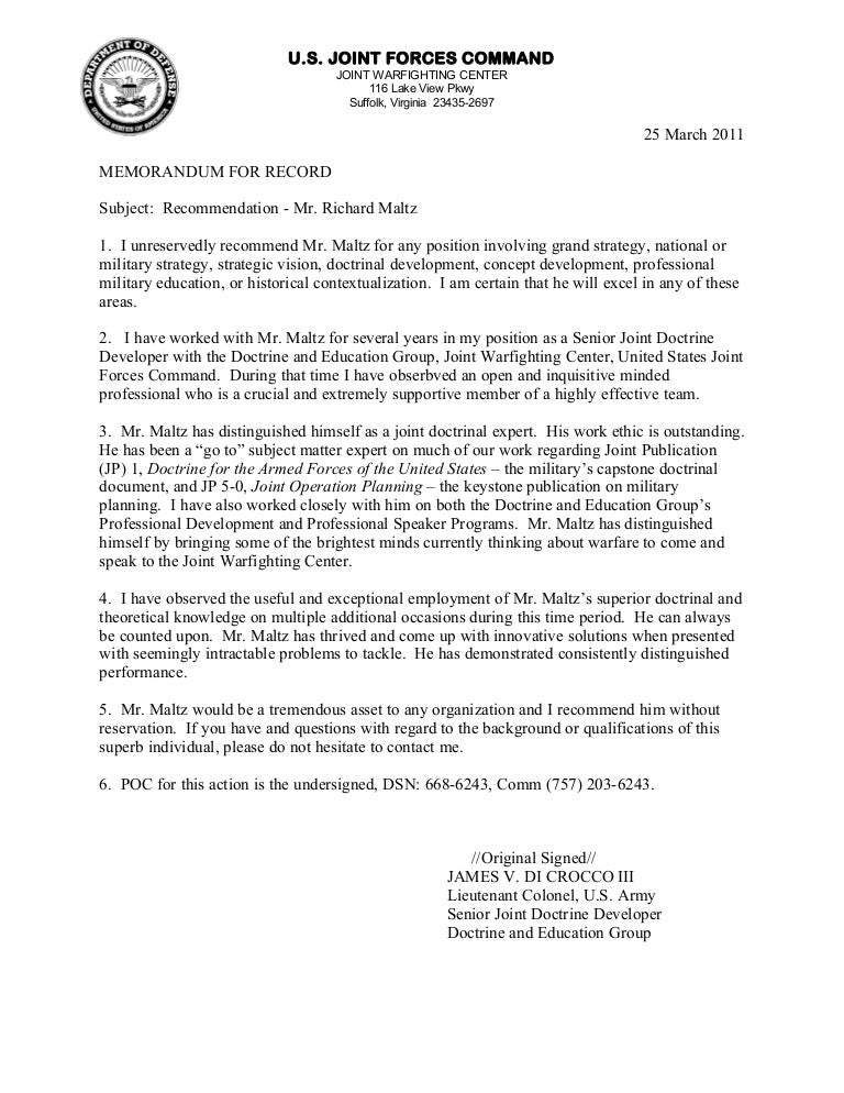 letter of recommendation richard maltz 2011 joint letter of recommendation