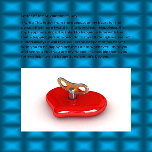 Letter of the st valentine