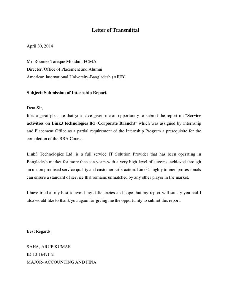 Letter of transmittal,acknowledgement,executive summary Letter of transmittal,acknowledgement,executive summary