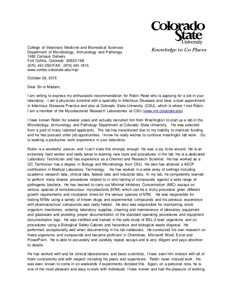 letter of recommendation do csu need letter recommendation
