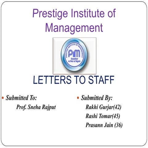 Letters 2 staff | PPTX | Resume Writing and Advice | Job Search
