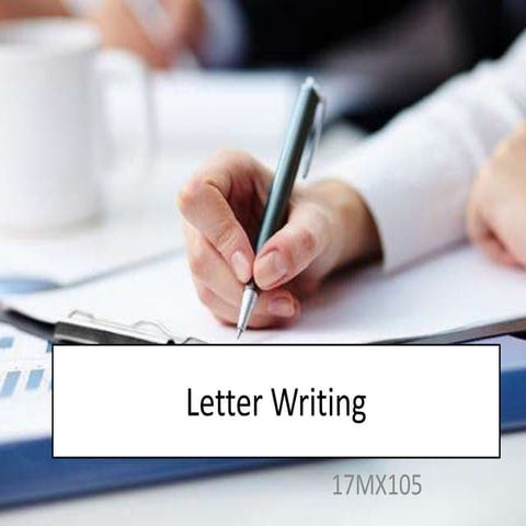 Letter writing - Sample formats
