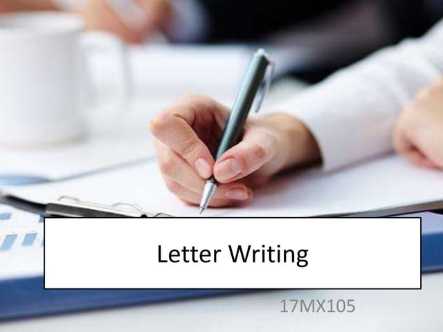 Letter writing - Sample formats