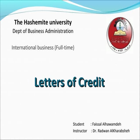 Letters of credit
