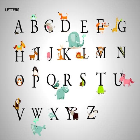 Letters with Animals Shapes Collection