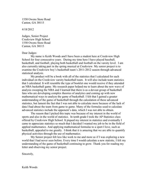 Letter to Judges 
