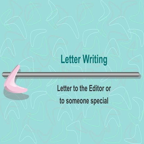 Letter To The Editor