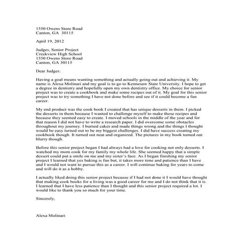 Letter to the judges format | DOCX