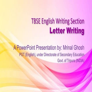 Letter Writing in TBSE Format