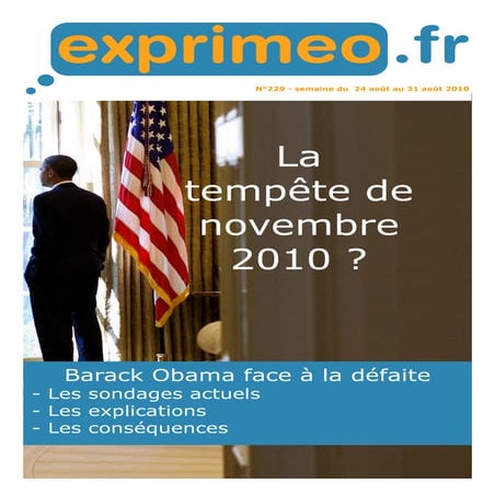 Barack Obama et le rappel des facteurs de la défaite de novembre 2010