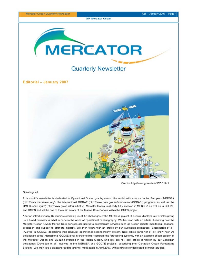 Mercator Ocean Newsletter 24