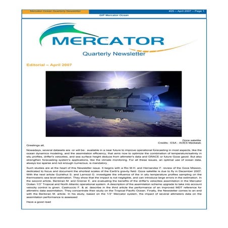 Mercator Ocean newsletter 25