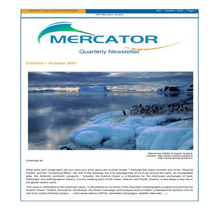 Mercator Ocean newsletter 27