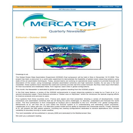 Mercator Ocean newsletter 31
